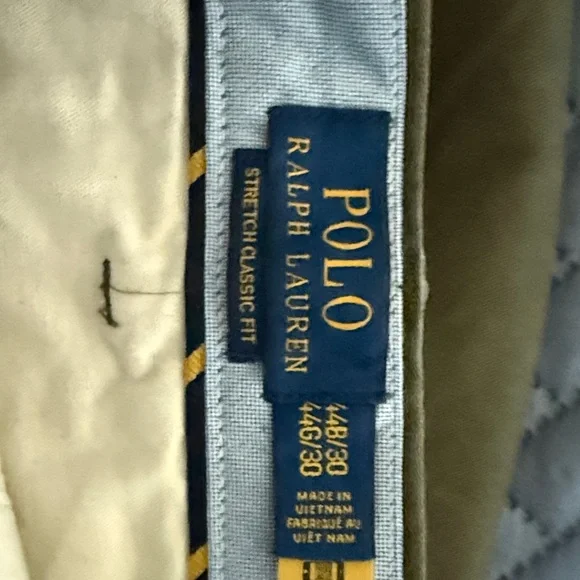Big and Tall Polo by Ralph Lauren Olive Green Casual Pants - Picture 4 of 5